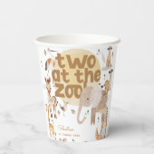 Zwei Tiere im Zoo-Safari-Kindergeburtstag Pappbecher (Rückseite)