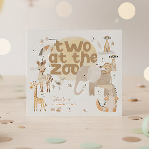 Zwei Tiere im Zoo-Safari-Kindergeburtstag Serviette