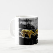 Zwei Tiger-Farbeffekt Kaffeetasse (Vorderseite Links)