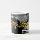 Zwei Tiger-Farbeffekt Kaffeetasse (Mittel)