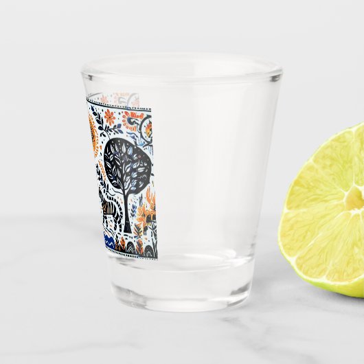 zwei Tiger im Wald Schnapsglas (Rechts)