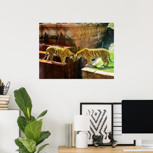 Zwei Tiger Poster (Heimbüro)