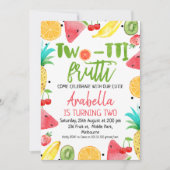 Zwei tii Frutti 2. Geburtstag einladen Einladung (Vorderseite)