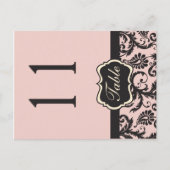 Zwei Tischnummern in Rosa und Grau (Vorderseite)