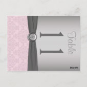 Zwei Tischnummern in Rosa und Grau (Rückseite)