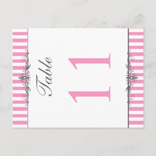 Zwei Tischnummern in Rosa und Weiß (Vorderseite)