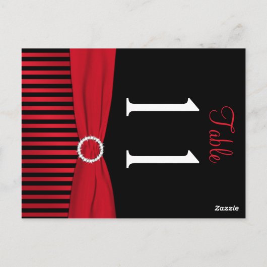 Zwei Tischnummern in Rot und Schwarz (Rückseite)