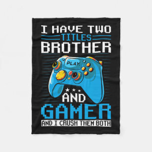 Zwei Titel Bruder Gamer Funny Video Game Boy Fleecedecke