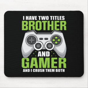 Zwei Titel Bruder Gamer Funny Video Game Boy Mousepad