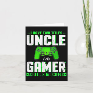 Zwei Titel haben Onkel und Gamer Frohen Vatertag Karte