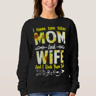 Zwei Titel Mama und Ehefrau Beste Ehefrau Mutterta Sweatshirt