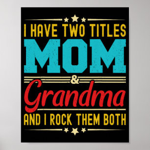 Zwei Titel Mama und Oma Funny Mother Day Poster