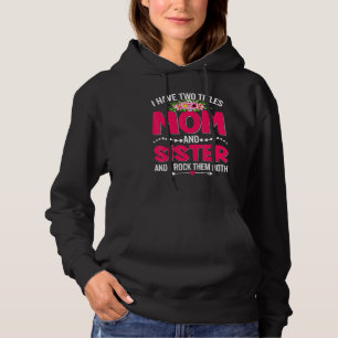 Zwei Titel Mama und Schwester Niedliche Blume Mutt Hoodie