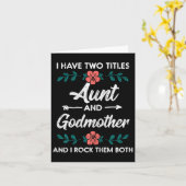 Zwei Titeln Tante Godmutter Mütter Tag Tante Karte (Gelbe Blume)