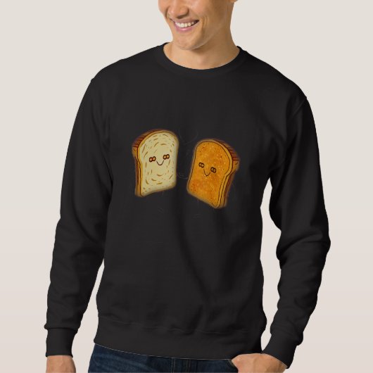 Zwei Toastscheiben, die Händchen halten Sweatshirt (Vorderseite)