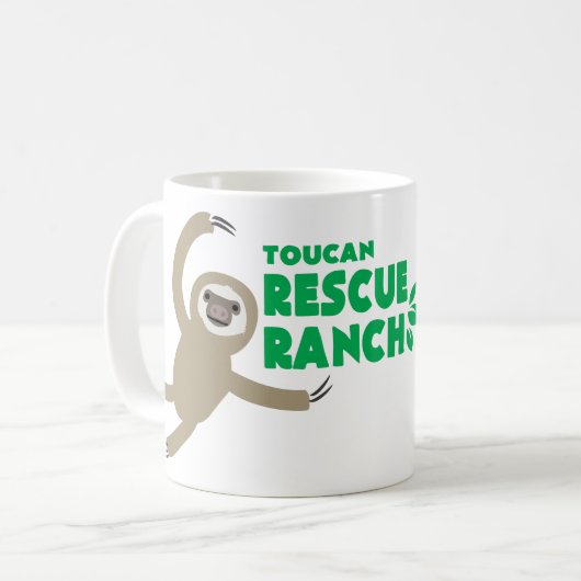 Zwei Toed Sloth-Tasse Kaffeetasse (Vorderseite Links)