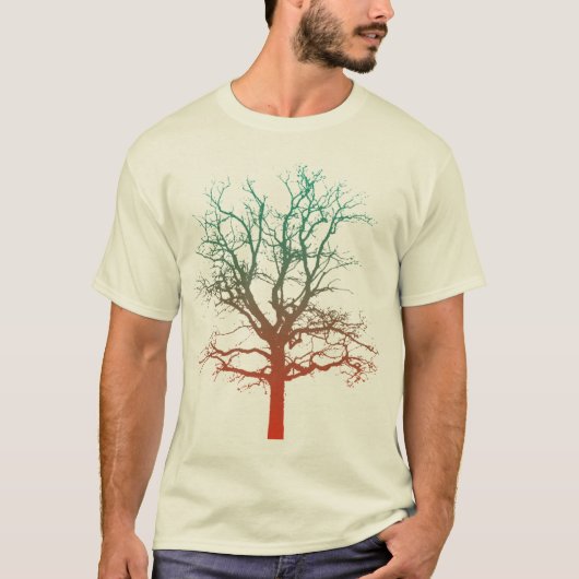 Zwei-Ton Baum T T-Shirt (Vorderseite)