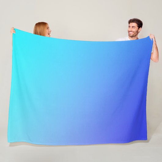 Zwei-Ton-Blau-Farbkombination Fleecedecke (Beispiel)