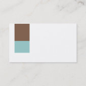 Zwei Ton-Deko - braun und blau grün Visitenkarte (Rückseite)