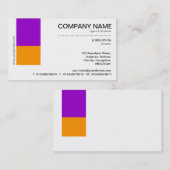 Zwei Ton-Deko - Lila und orange Visitenkarte (Vorne/Hinten)