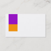 Zwei Ton-Deko - Lila und orange Visitenkarte (Rückseite)