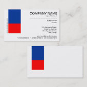 Zwei Ton-Deko: Navy Blue und Red Visitenkarte (Vorne/Hinten)