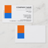 Zwei Ton-Deko - Orange und Blau Visitenkarte (Vorne/Hinten)