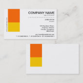 Zwei Ton-Deko - orange und orange Visitenkarte (Vorne/Hinten)