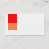 Zwei Ton-Deko - Rot und Orange auf Weiß Visitenkarte (Rückseite)