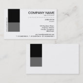 Zwei Ton-Deko - Schwarz und Grau Visitenkarte (Vorne/Hinten)
