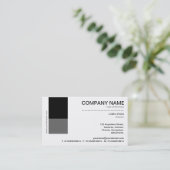 Zwei Ton-Deko - Schwarz und Grau Visitenkarte (Stehend Vorderseite)