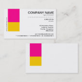 Zwei Ton-Dekorationen: Hot Pink und Amber Visitenkarte (Vorne/Hinten)