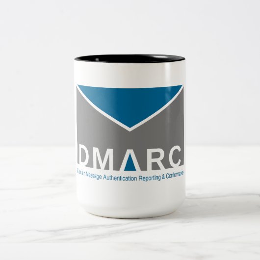 Zwei-Ton DMARC Logo-Tasse, 15 Unze Zweifarbige Tasse (Mittel)