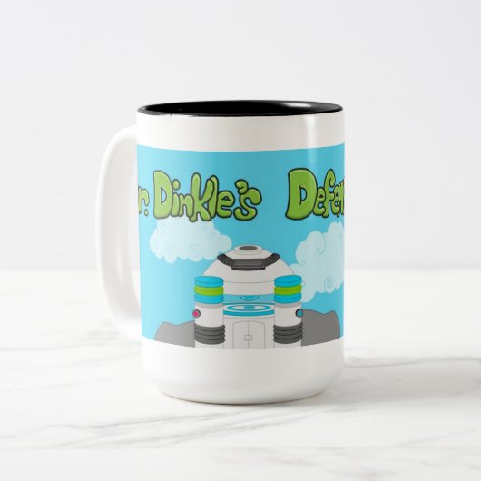 Zwei-Ton Dr. Dinkle Mug Zweifarbige Tasse (Vorderseite Links)