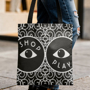 Zwei-Ton-Geometrie-Sonnenbrille Tasche