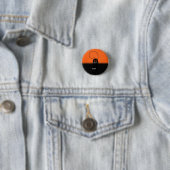 Zwei-Ton-Halloween Orange Schwarze Katze Button (Beispiel)