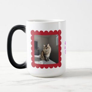 Zwei-Ton-Katzen-Foto-Tasse - Personalisiert Schwar Verwandlungstasse