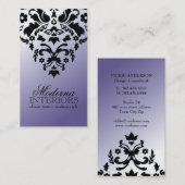 Zwei Ton-lila Damast-Geschäfts-Karte Visitenkarte (Vorne/Hinten)