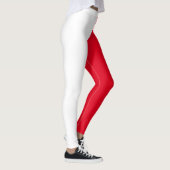 Zwei Ton-rotes Weiß Leggings (Rechts)