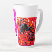 Zwei-Ton-Schwarze Katze Milchtasse (Rechte Ecke)