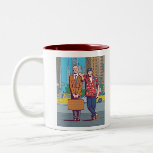 zwei Ton sonderbare Paar-Tasse Zweifarbige Tasse (Links)