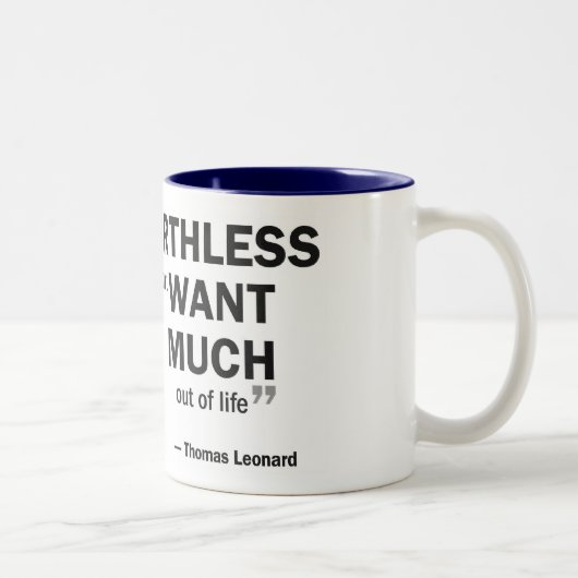 Zwei-Ton Tasse - 'Coaching ist wertlos zu denen… " (Rechts)