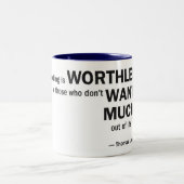 Zwei-Ton Tasse - 'Coaching ist wertlos zu denen… " (Mittel)