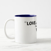 Zwei-Ton Tasse - 'Liebe ist wie Sauerteig… " (Links)