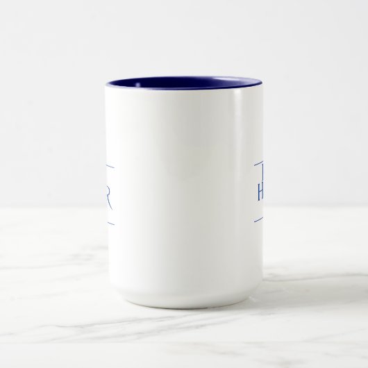 Zwei Ton-Tasse mit farbigem Griff Tasse (Zentrum)