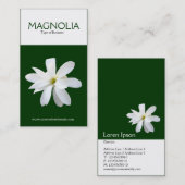 Zwei Ton-Vertikale-Magnolie Visitenkarte (Vorne/Hinten)