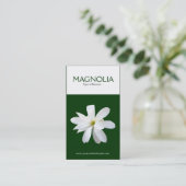 Zwei Ton-Vertikale-Magnolie Visitenkarte (Stehend Vorderseite)