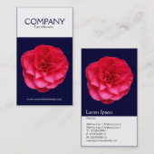 Zwei Ton vertikales rotes Camelia Visitenkarte (Vorne/Hinten)