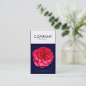 Zwei Ton vertikales rotes Camelia Visitenkarte (Stehend Vorderseite)
