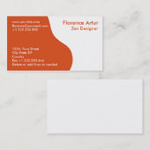 Zwei-Ton Visitenkarte - Orange und Weiß (Vorne/Hinten)